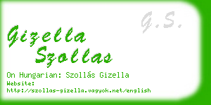 gizella szollas business card